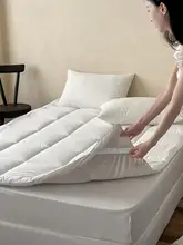 水洗い可能なマットレスパッド【コットン・厚手・暖かい・一人用・二人用・畳マット対応】