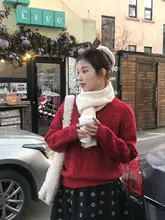 ヴィンテージ風 ダイヤ柄ツイードニットセーター【春用・スタイル・レディーズ】
