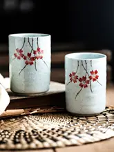 美しいデザインの手描き陶器マグカップ【家庭用・高品質・個人用】