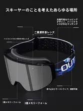 防曇機能付きスキーゴーグル【クリアレンズ・男女兼用・近視対応・通気性あり】