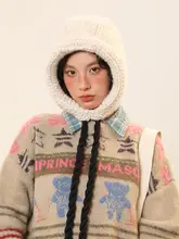 IIING バラクラバ ニット帽【女性用・秋冬・保温・耳カバー・ハンドメイド】