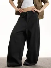 通勤やカジュアルに最適なワイドレッグパンツ【シンプルなデザイン・ドレープ感・女性用】