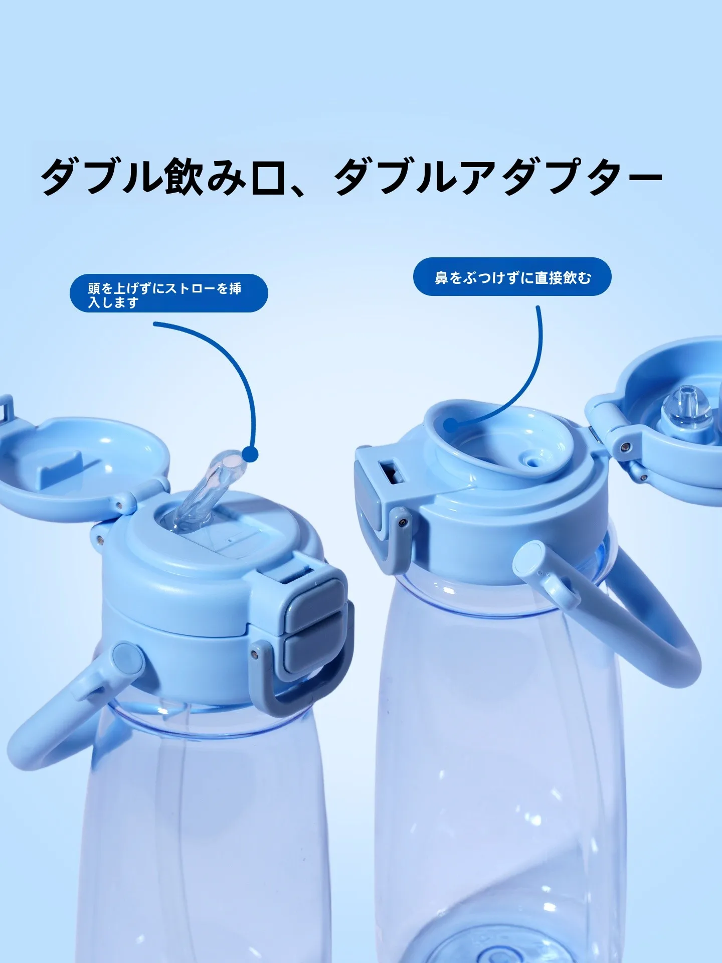 吸管付きプラスチック水筒：アウトドア・通勤向け570mL・780mLの洗いやすい設計を徹底解説