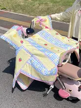 花柄 電動バイク用 風よけカバー【冬用・裏起毛・防水・防風】