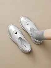 シルバー バレエトレーニングシューズ【軽量・女性用・フレンチスタイル】