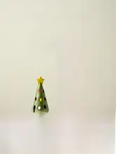 手作り陶器製 クリスマスツリーキャンドルホルダー【インテリア用・クリエイティブデザイン】