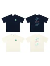 夏の自由な鳩柄 半袖Tシャツ【カップル向け・デザイン】