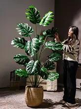 リアルな観葉植物の鉢植え ゲンペイチク 装飾品 屋内植物 景観