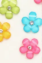 華やかで独創的な樹脂製ボタン【カラフルな宝石風デザイン・DIY用】