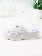 レディース 高ヒールサンダル【厚底・スリッポン・防滑・夏用・室内外兼用】