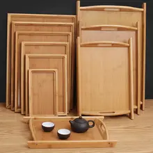 竹製トレイ 茶盤 和式 シンプル 長方形