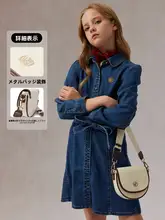 おしゃれなデザイン！女の子用ワンショルダーバッグ【春秋向け・レトロ学院風・バッジ付き】