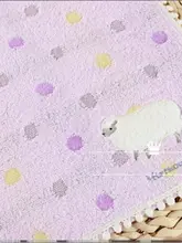 全棉無撚糸の精緻な刺繍入りシープカートンハンドタオル【カジュアルデザイン・手触り良好】