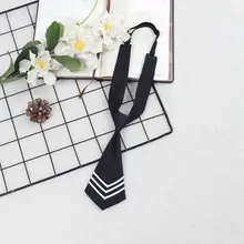 シンプルデザインのJK風セーラー服【免打孔・カジュアルスタイル・白色リボン】