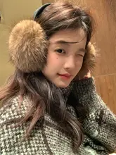 極上の柔らかさ！ふわふわ折りたたみ可能な保温耳あて【冬用・防寒】