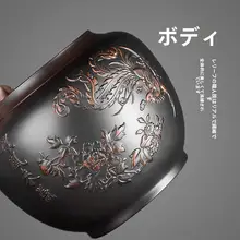 レトロデザインの陶器製お茶缶【密閉保存・大容量・家庭用】