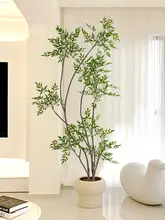 大型のインテリア用フェイクグリーン 南天竹【高級感ある観葉植物・フロアデコレーション用・ナチュラルデザイン】