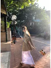 女性用 蕾丝スカート【シンプルスタイル・カジュアル・フレアデザイン】