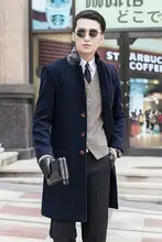 ビジネス向け メンズウールコート【中長丈・エレガントデザイン・イギリス風】