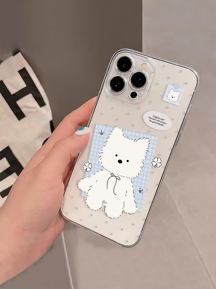 かわいい犬デザインのiPhoneケース：透明TPUソフトシェルの実用性とデザイン性