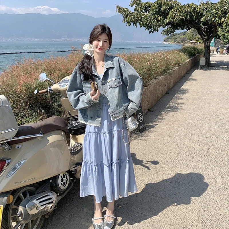 1ヶ月着回しコーディネートで失敗しない方法は？デニムジャケットとキャミソールワンピースのセットが解決する理由