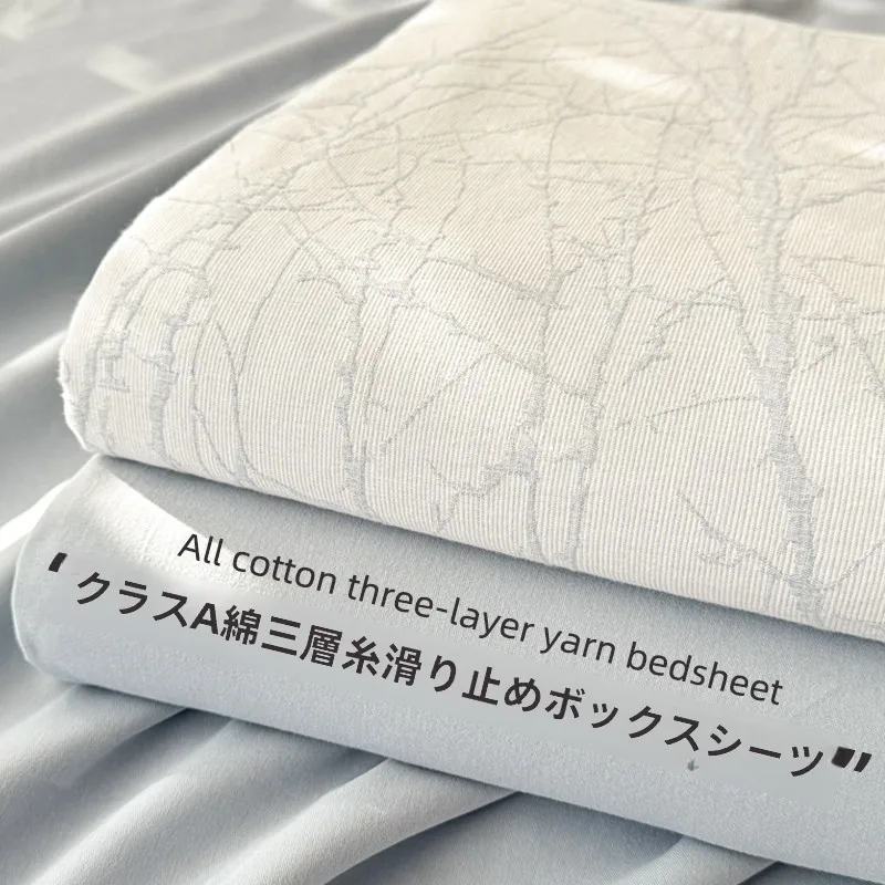 純綿製ベッドシーツ：厚手全周カバーで四季対応の高品質な寝具セット