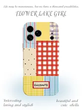 チェック柄のシンプルデザインのスマホケース【iPhone・Huawei・OPPO・Vivo対応】