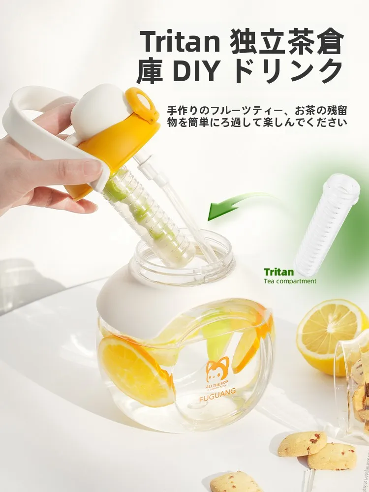 可愛いデザインの大容量ストロー付きボトル：夏用・学生向けの1300mLタッチタイプ