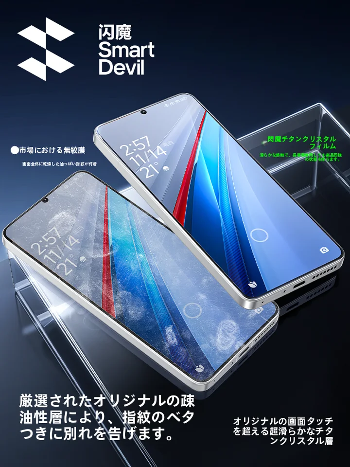 SmartDevil スマホ 液晶保護フィルム 強化ガラス iQOO 13 iQOO 12 Neo10 Pro+ 9S Pro 対応 超音波指紋認証対応 黒縁なし フルカバー 全面保護 ダストフリー