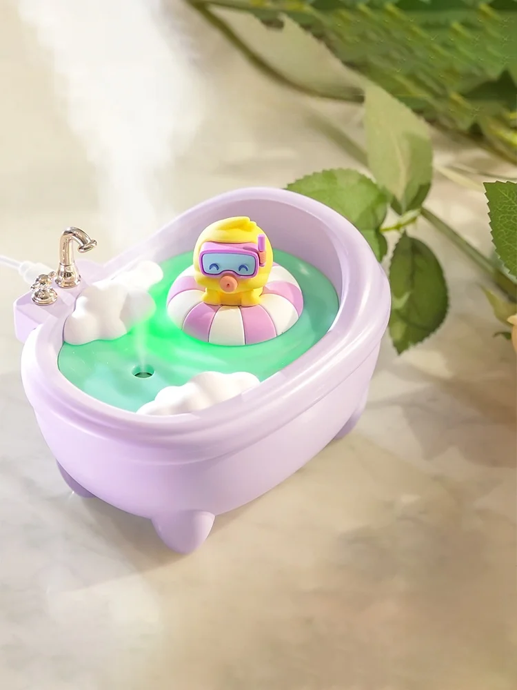 かわいいデザインのデスク用加湿器：多色ムードライト付きで24畳部屋にも対応