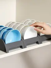キッチン用プラスチック製皿立て【水切り機能付き・収納ラック】