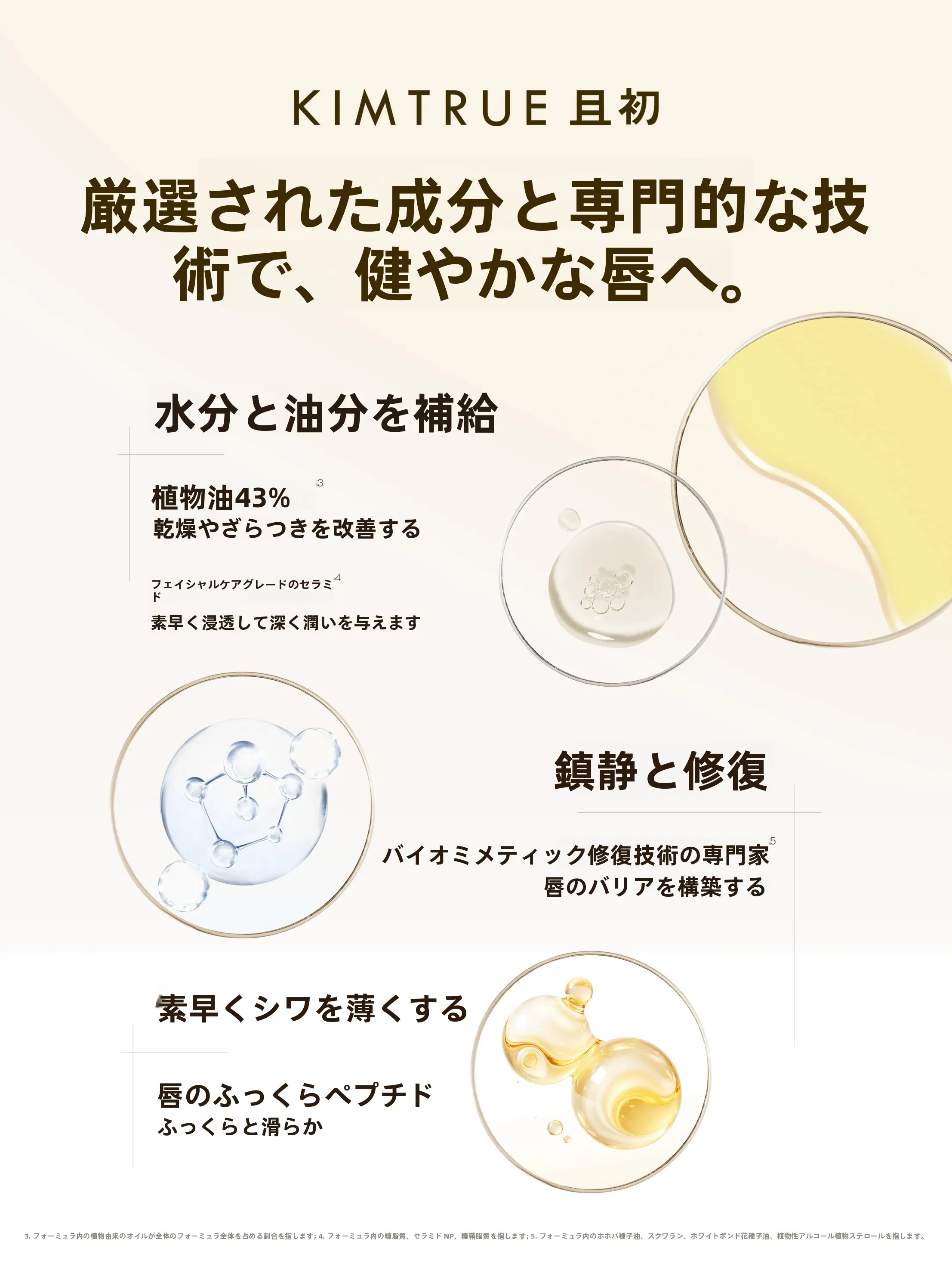 保湿リップクリーム：赤梨香調の夜間修護効果とスムース化実証