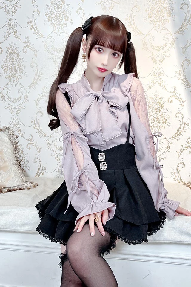 フレアデザインのサスペンダースカート【ハイウエスト・スウィート・ケーキスカート】