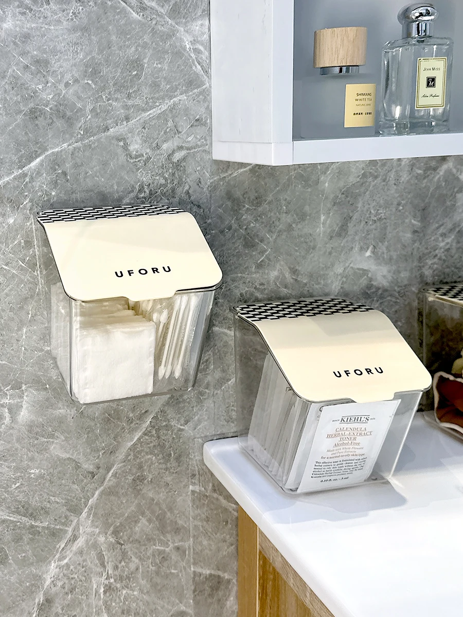 洗面所用壁掛け収納ラック：穴あけ不要でタオル・化粧品を効率的に収納