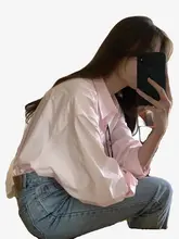 上品な印象の淡いピンクのシャツ【綿100%・リバースカラー】