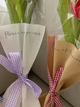 透明窓付き直筒型花束用ラッピング袋【シンプルデザイン・1本用・包装素材】