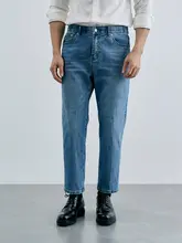 メンズ抗菌デザインのストレートデニムパンツ【綿100％・微ストレッチ・カジュアル】