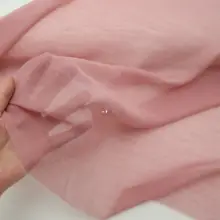 極上の柔らかさの透け感ある生地【ピンク・天絲棉と麻の混合・DIY対応】