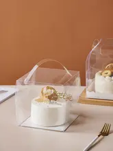 透明ケーキボックス【2寸・3寸・4寸・5寸対応・持ち手付き・焼き菓子用】