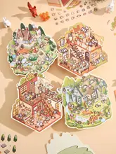 DIY立体ミニチュア3D小屋シール【デコレーション・解消用】（セットアップ対応）