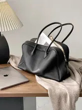 本革製 ショルダーバッグ【大容量・ボストンバッグ・通勤用・トートバッグ】