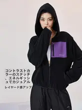 アクティブなレディースフード付きロングスリーブウェア【運動・・ランニング用】