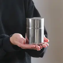 304ステンレス製 茶葉&コーヒー容器【日本製・スプーン付き】