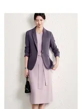 春の流行！薔薇色と紫の連衣裙【ウエストベルト付き・シルエット引き締め】