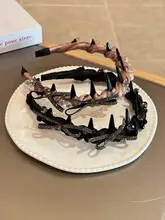 カチューシャ レディース ラインストーン 蝶結び ブラック 滑り止め付き 韓流 上品 トップボリューム「cookie」