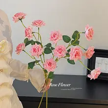 ナチュラルスタイルのバラの造花ブーケ【インテリア装飾・撮影用】