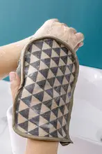 2in1両面使えるバスタオル【手袋付き・家庭用・大人用】
