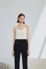 洗練されたデザイン！真丝製 ノースリーブトップス【フレンチスタイル・シンプル・女性用】