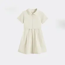夏季用の通気性のある大人向け子供用ドレス【親肌に優しい・カジュアルスタイル・フリル付き】（セットアップ対応）
