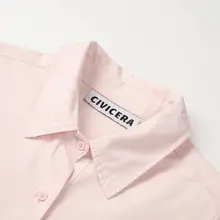 ゆったりデザインのレトロスタイル女性用長袖シャツ【春夏・韓国風・カジュアル】